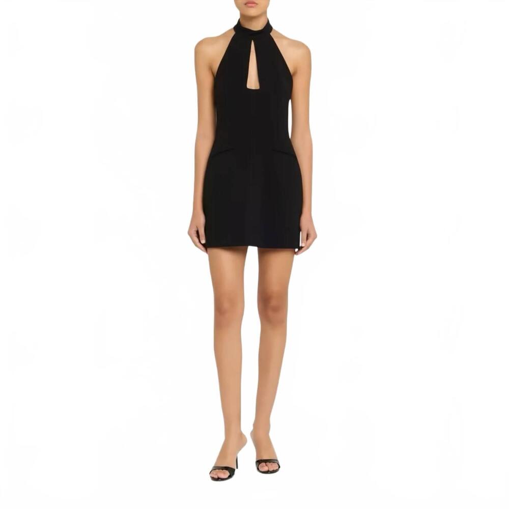 NEW A.L.C. lucie halter mini dress in black